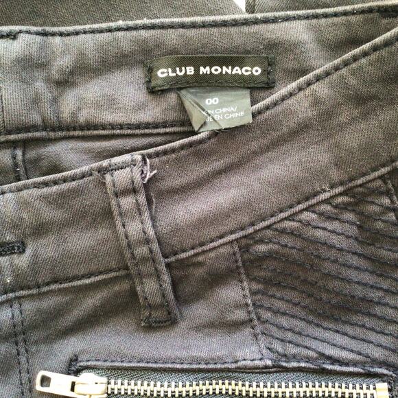 Club Monaco Moto Gray Jeans Sz 00 - Picture 4 of 5